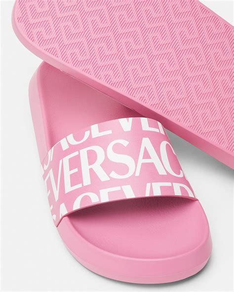 versace designer slides women|Versace allover slides.